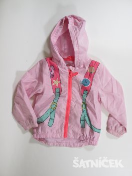 Šustáková bunda pro holky růžová secondhand