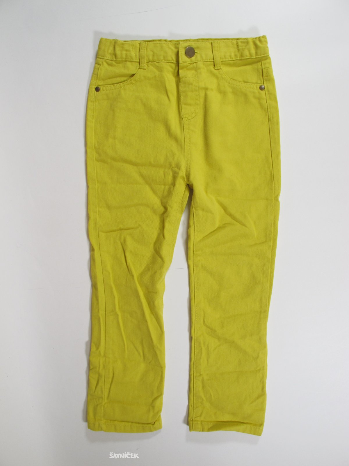 Kalhoty s pro holky  žluté secondhand