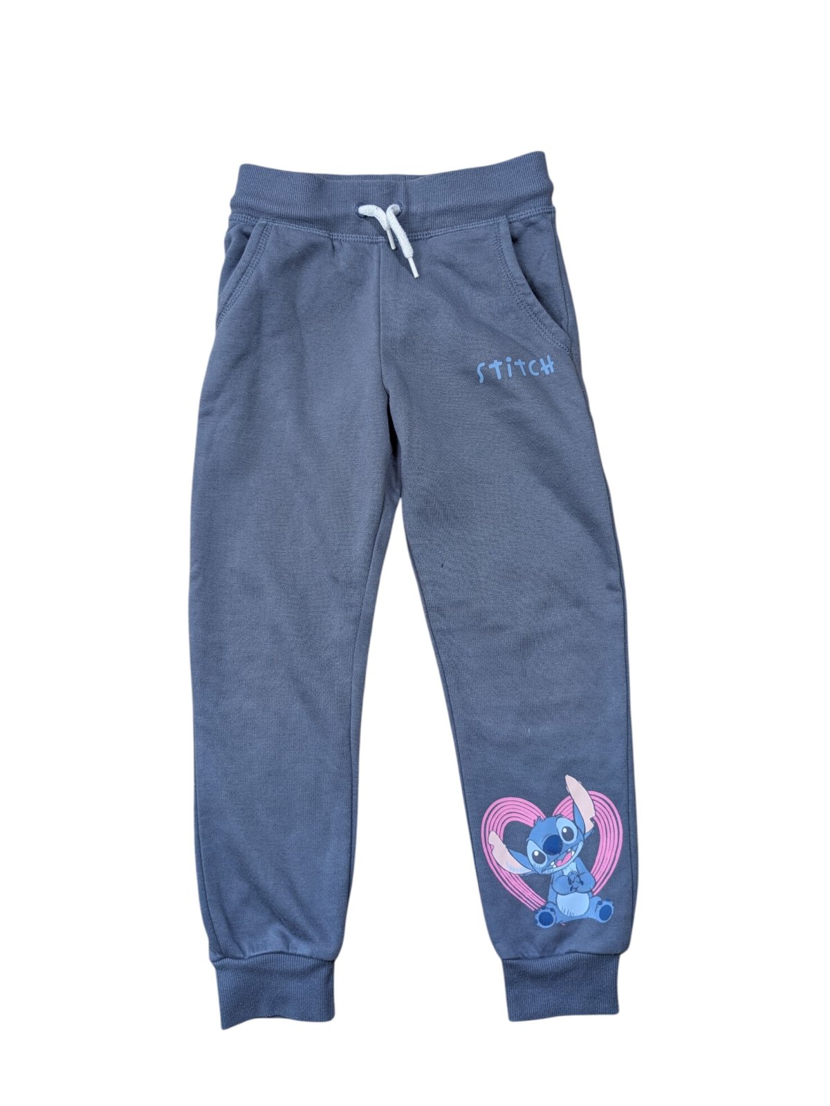 Modré tepláky Stitch pro holky secondhand Disney