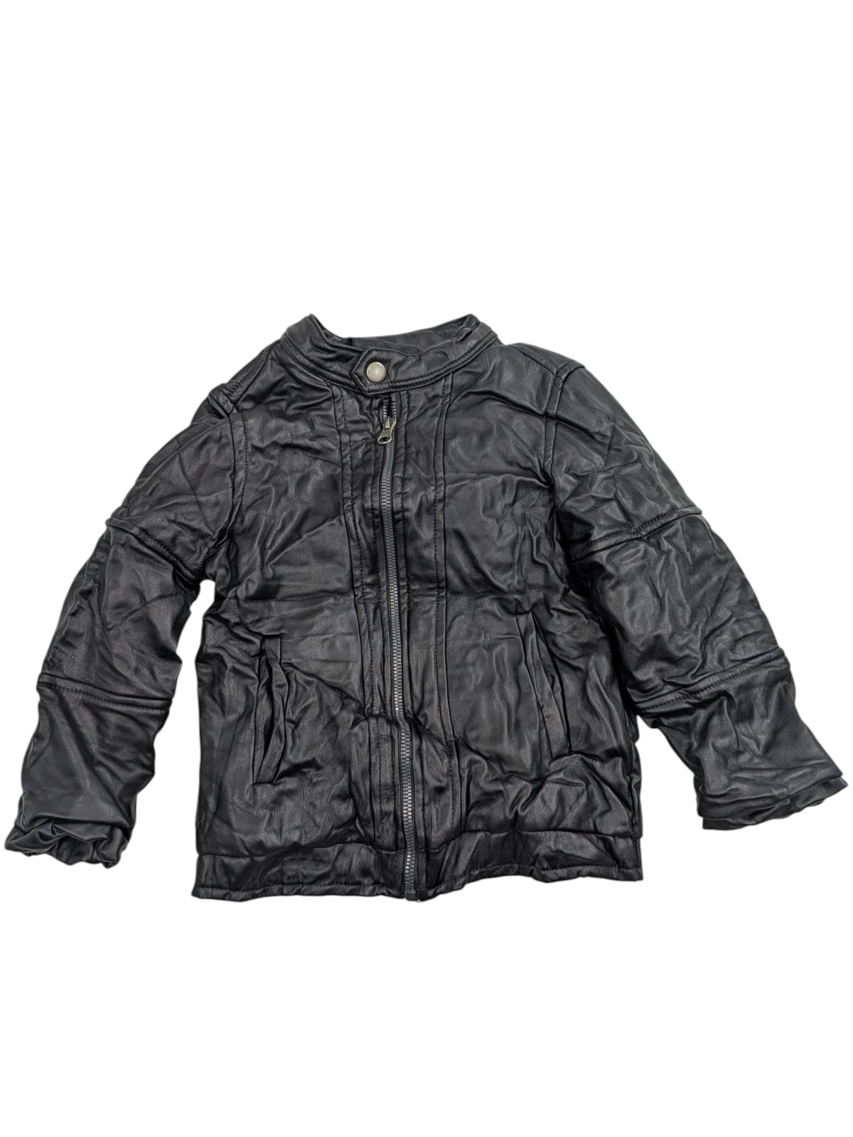 Černá koženková bunda pro holky secondhand