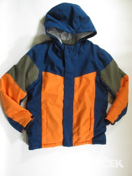 Zimní bunda pro kluky modro oranžovo zelená secondhand