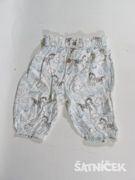Letní kalhoty pro holky s kytkami secondhand