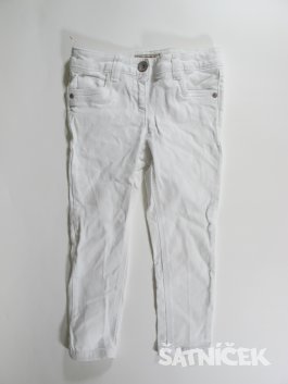 Bílé džínové kalhoty pro holky secondhand