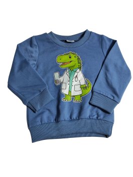 Mikina pro kluky modrá s dinosaurem secondhand