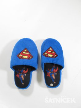 Pantofle pro kluky modré superman outlet