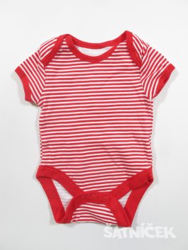 Pruhované body červeno bílé secondhand