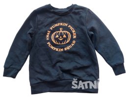 Černá mikina s dýní pro kluky secondhand George