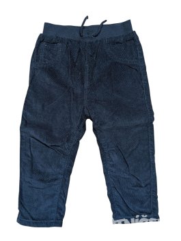 Tmavé kalhoty teplejší žebrované pro kluky secondhand George