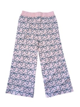 Teplé kalhoty světle růžové s obrázky pro holky secondhand Shein