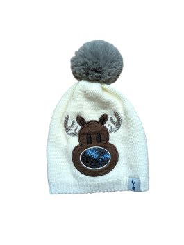 Bílá čepice se sobem a bambulí pro holky secondhand Tottenham Hotspur