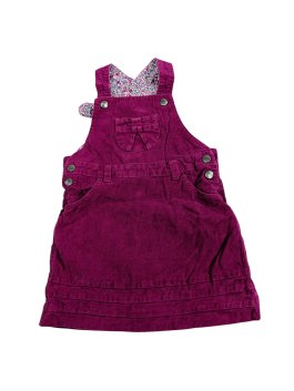 Fialové šaty pro holky z manžestru s kšandami secondhand